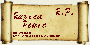 Ružica Pepić vizit kartica